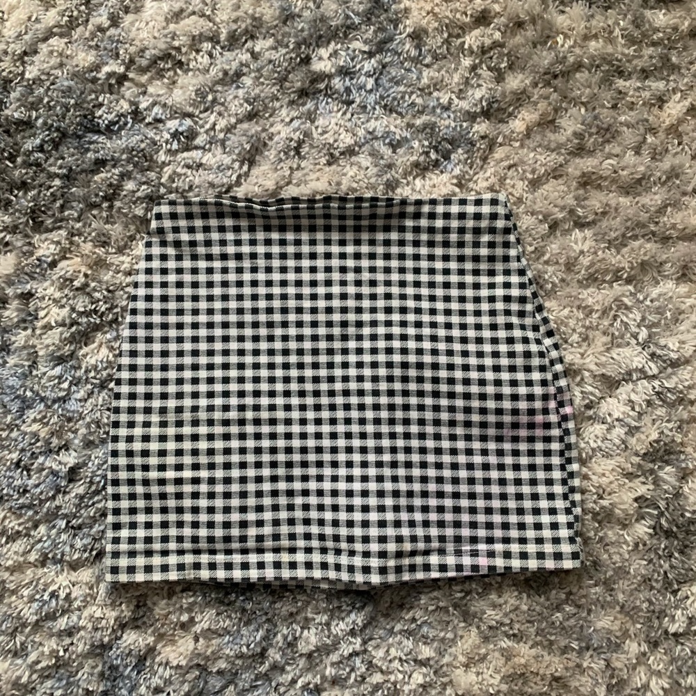 CHECKERED MINI SKIRT